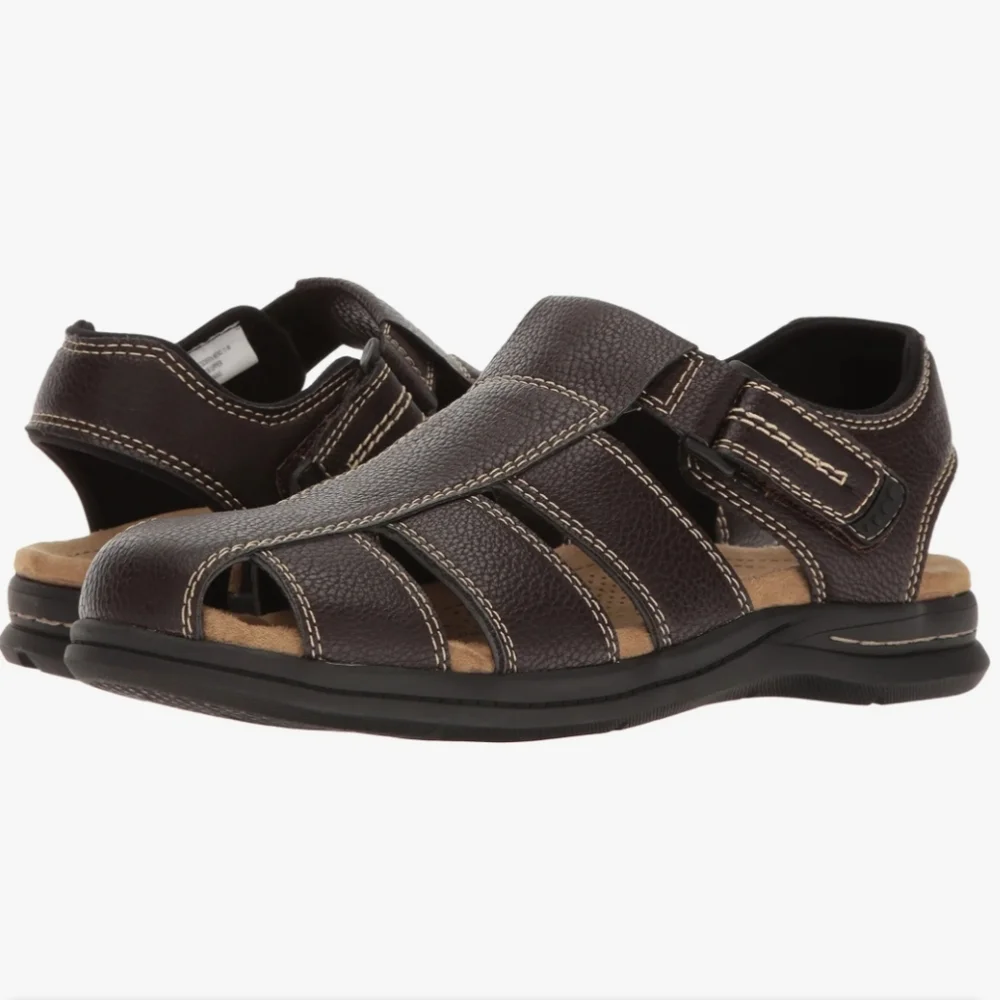 IZOD Men's Thames Fisherman Sandal, Dark Brown NWOT Sz 11m